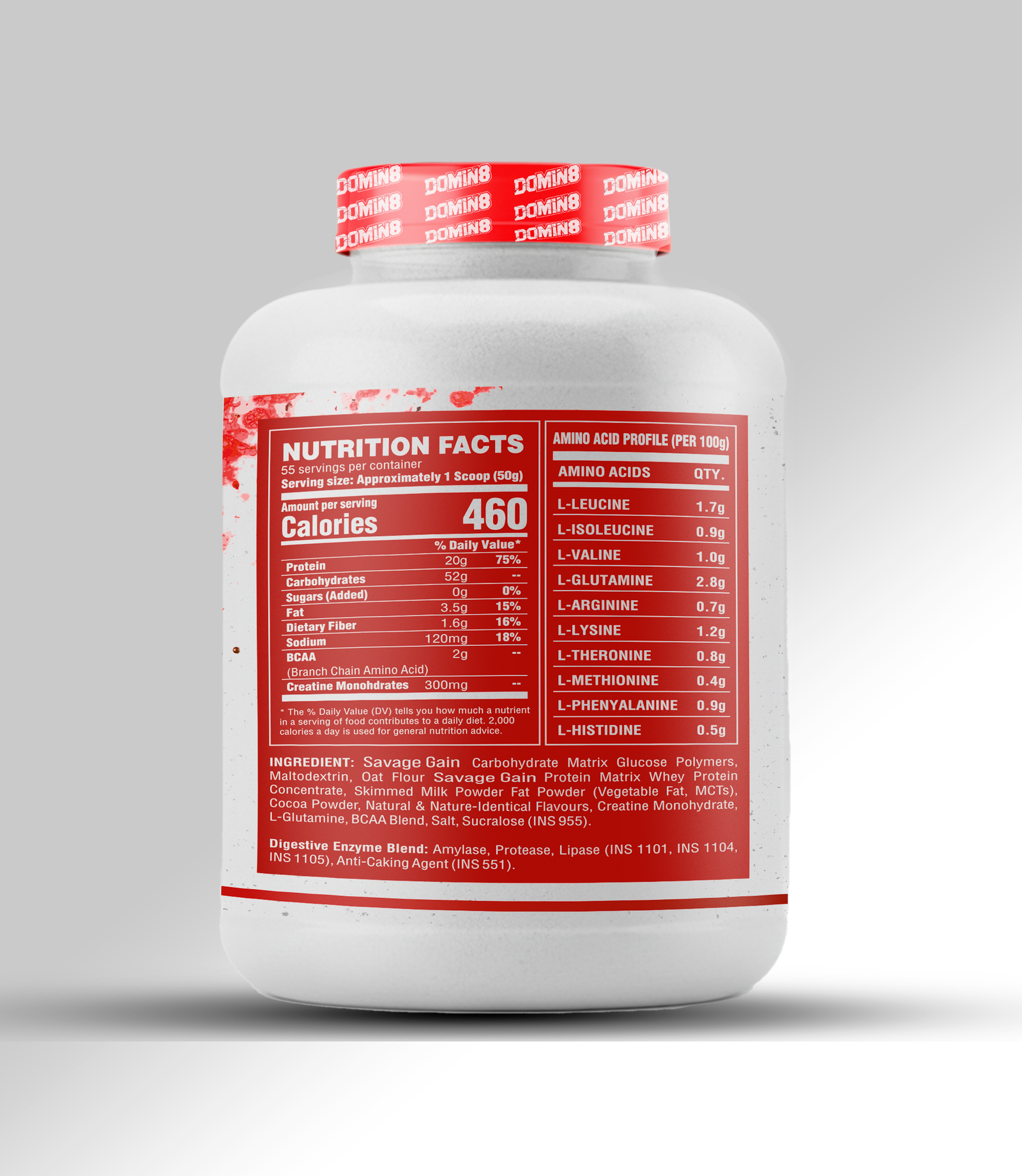 DOMIN8 SAVAGE GAIN GAINER 6LBS - Image 4