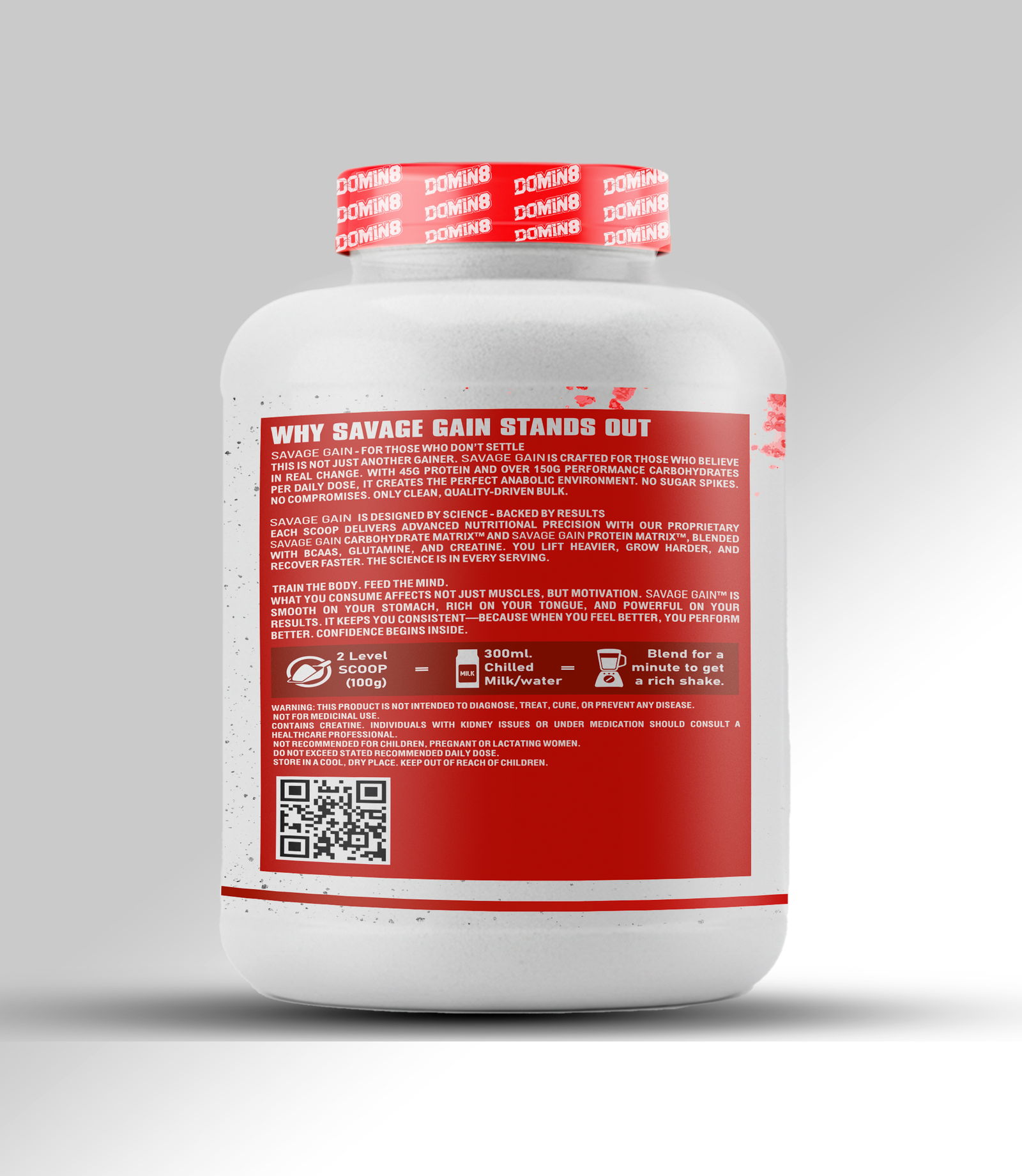 DOMIN8 SAVAGE GAIN GAINER 6LBS - Image 5