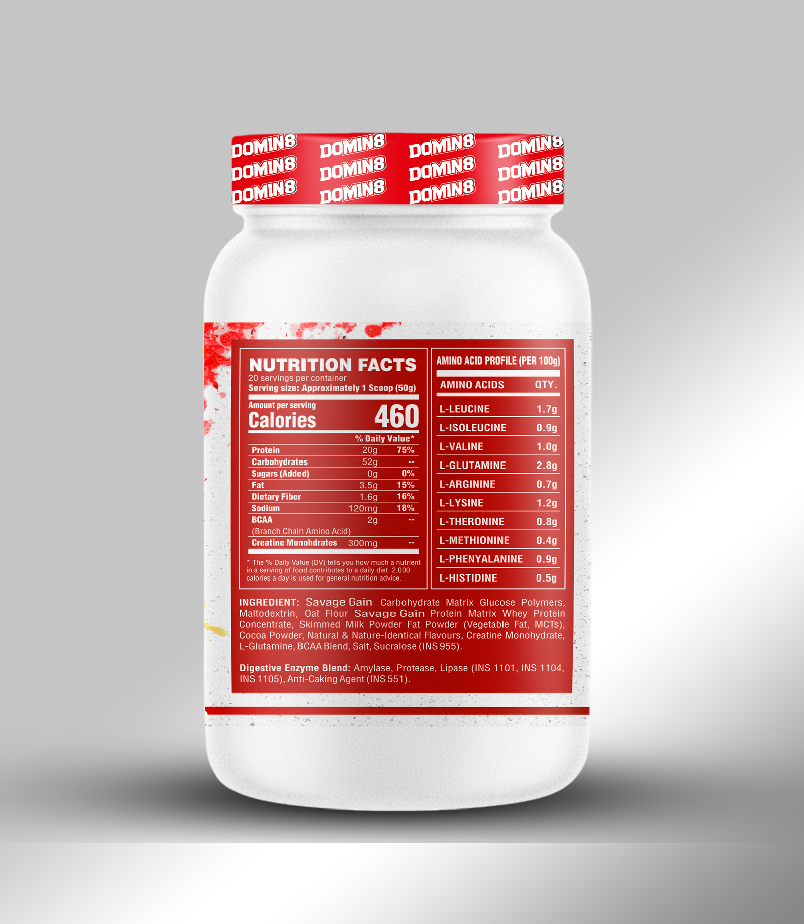 DOMIN8 SAVAGE GAIN GAINER 2.2 LBS - Image 4