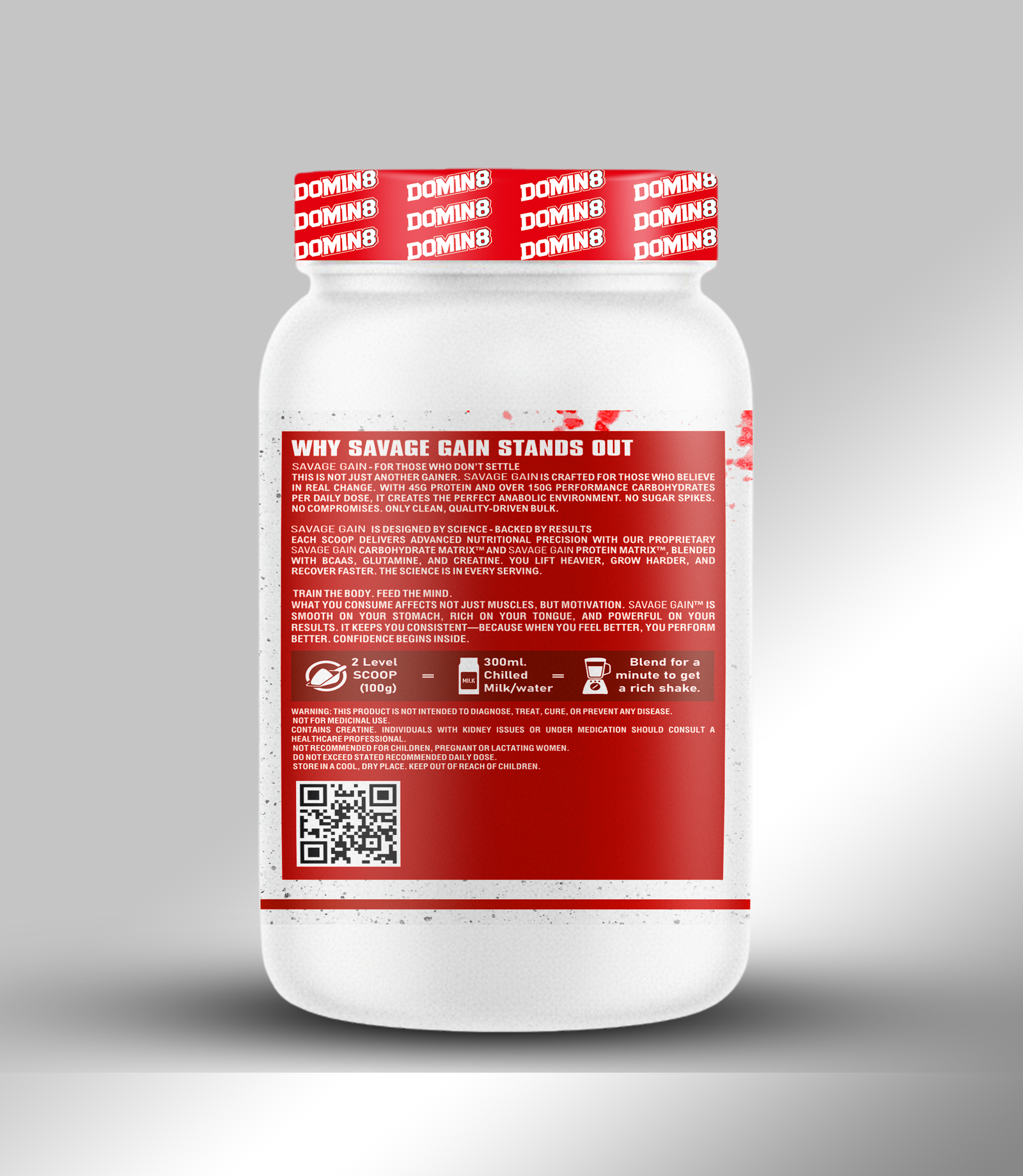 DOMIN8 SAVAGE GAIN GAINER 2.2 LBS - Image 5